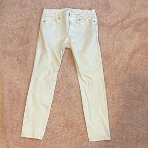 LOFT Women's Cream Skinny Jeans